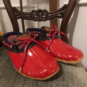 SPERRY RED DUCK SHOE MULE RED SZ 7.5